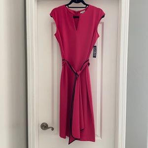 NWT pink and black belted dress